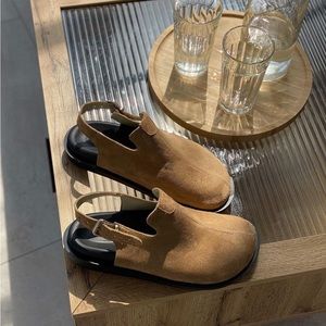 Suede Leather Clogs
